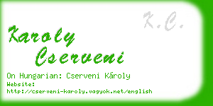 karoly cserveni business card